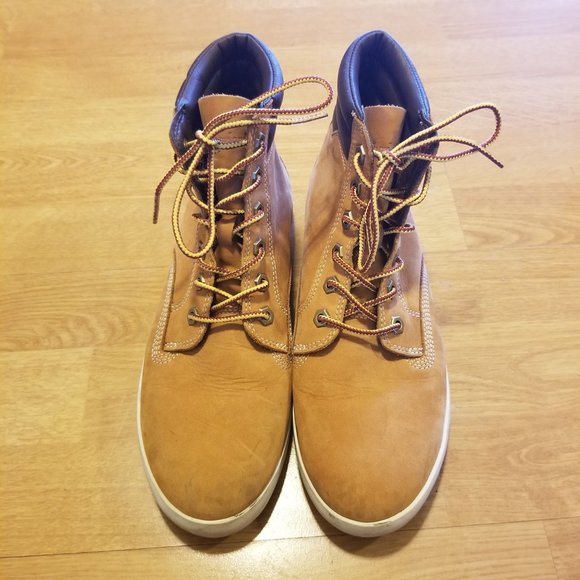 Timberland 9‎ Wheat High Top Sneaker Boots Leather Chunky Work Ortholite - Picture 6 of 10